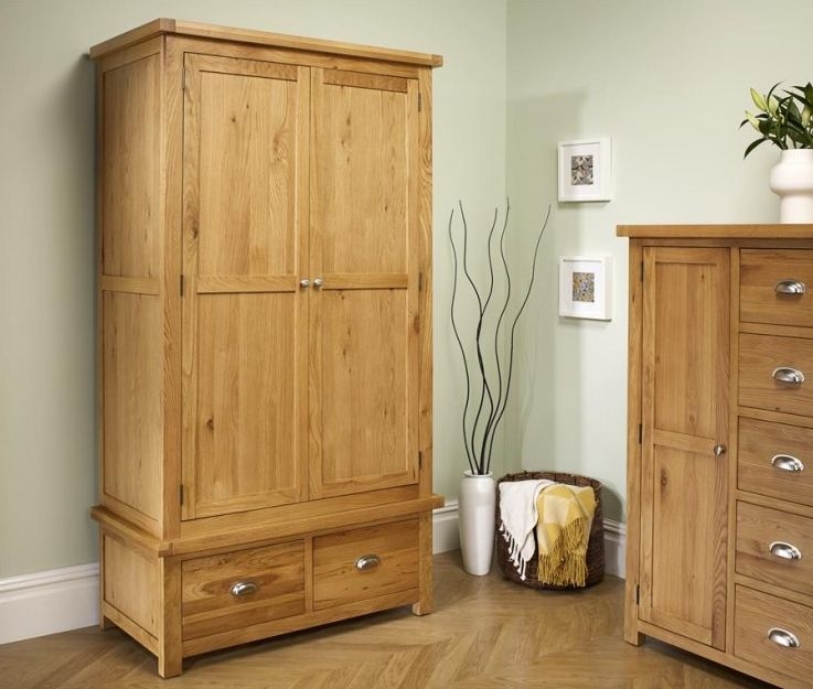 Product photograph of Woburn Rustic Oak 2 Door Wardrobe from Choice Furniture Superstore.