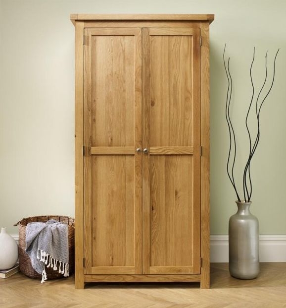 Product photograph of Woburn Rustic Oak 2 Door Wardrobe from Choice Furniture Superstore.