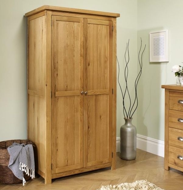 Product photograph of Woburn Rustic Oak 2 Door Wardrobe from Choice Furniture Superstore.