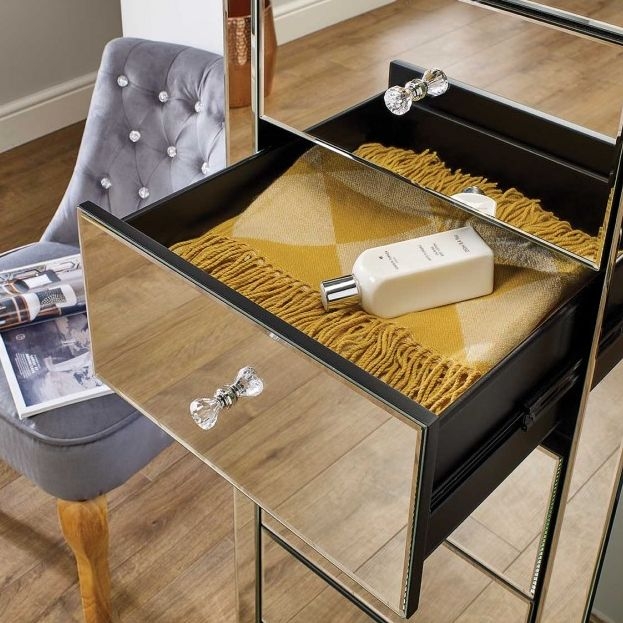 Product photograph of Seville Mirrored 5 Drawer Tall Chest from Choice Furniture Superstore.