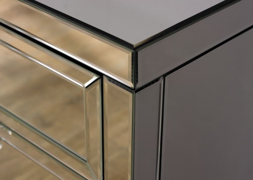 Product photograph of Valencia Mirrored 3 Drawer Chest from Choice Furniture Superstore.