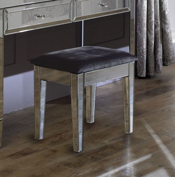 Product photograph of Valencia Mirrored Stool Solid In Pairs from Choice Furniture Superstore.