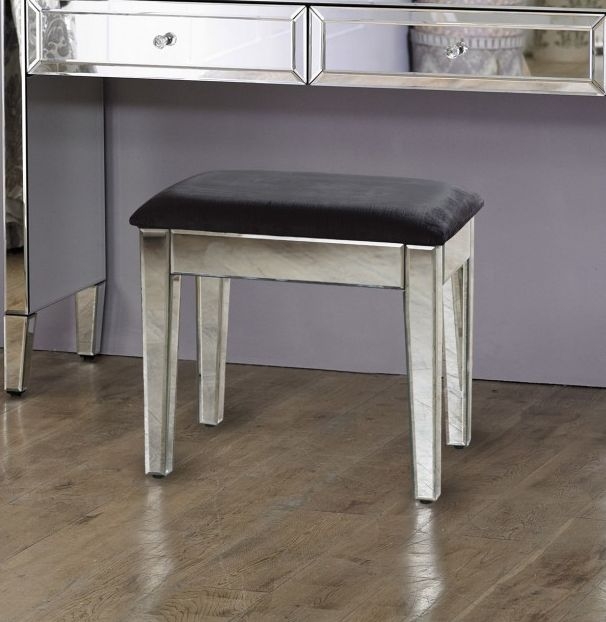 Product photograph of Valencia Mirrored Stool from Choice Furniture Superstore.