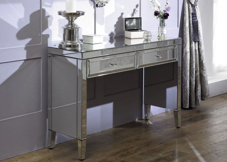 Product photograph of Valencia Mirrored Console Table from Choice Furniture Superstore.