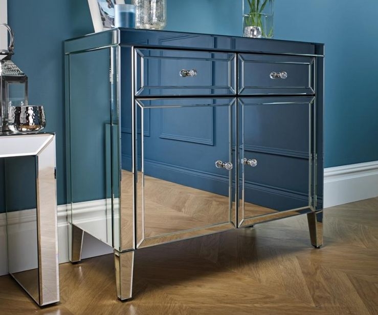 Product photograph of Valencia Mirrored Sideboard from Choice Furniture Superstore.