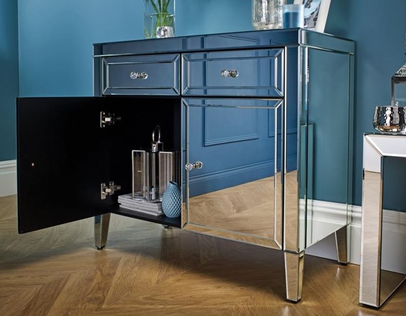 Product photograph of Valencia Mirrored Sideboard from Choice Furniture Superstore.
