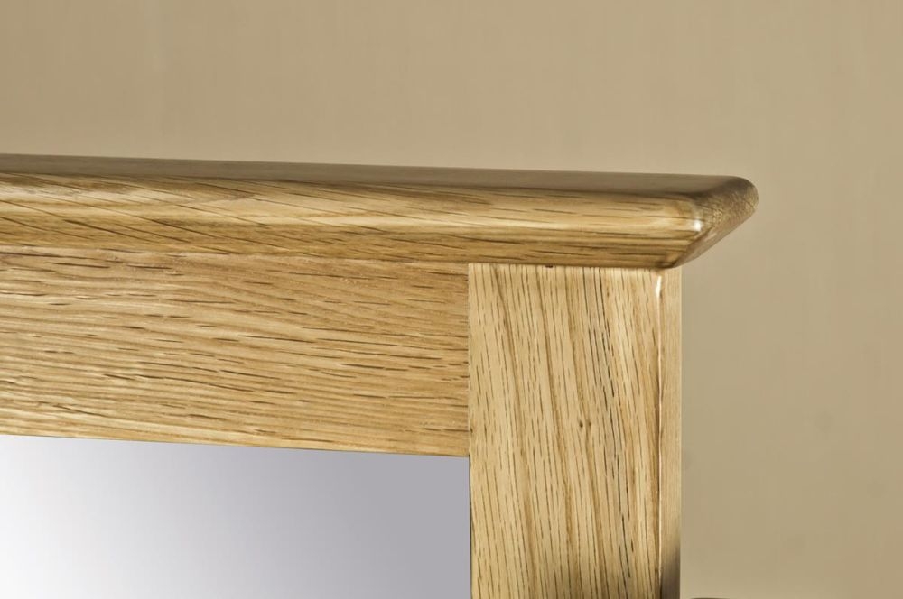 Product photograph of Shaker Oak Single Pedestal Dressing Table from Choice Furniture Superstore.