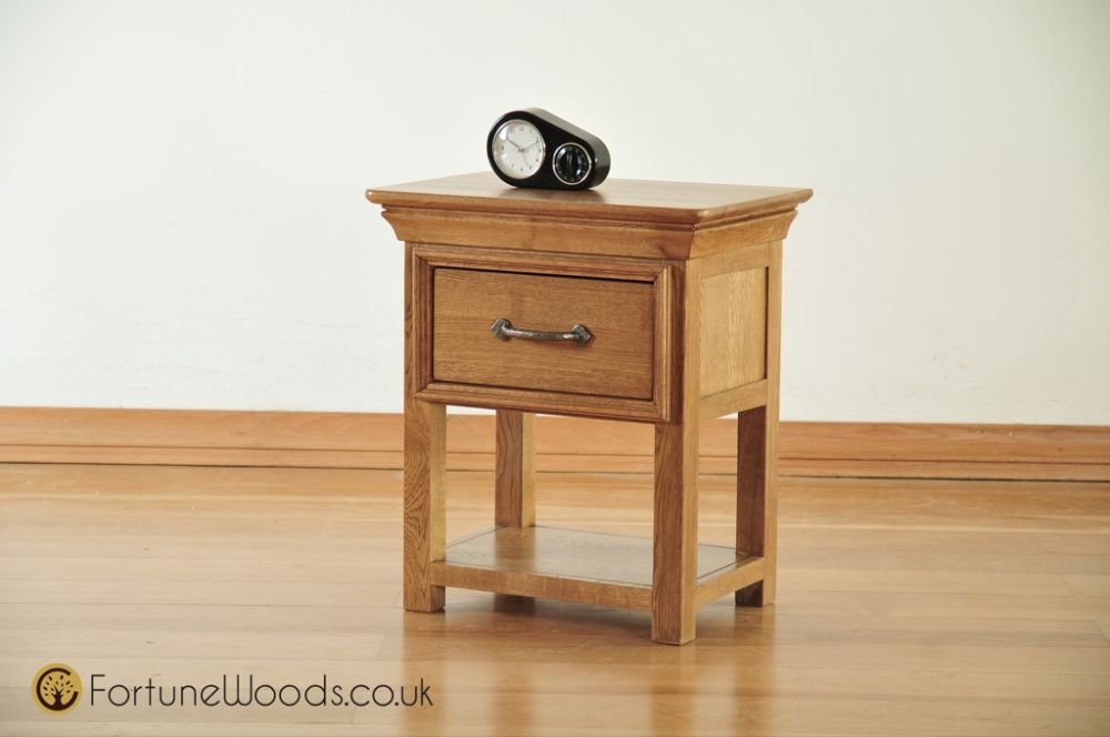 Product photograph of Lyon Oak Bedside Table from Choice Furniture Superstore.