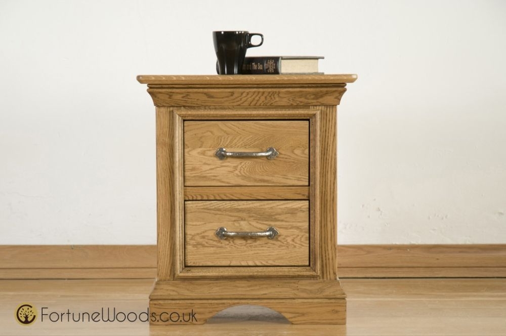 Product photograph of Lyon Oak Bedside Cabinet from Choice Furniture Superstore.