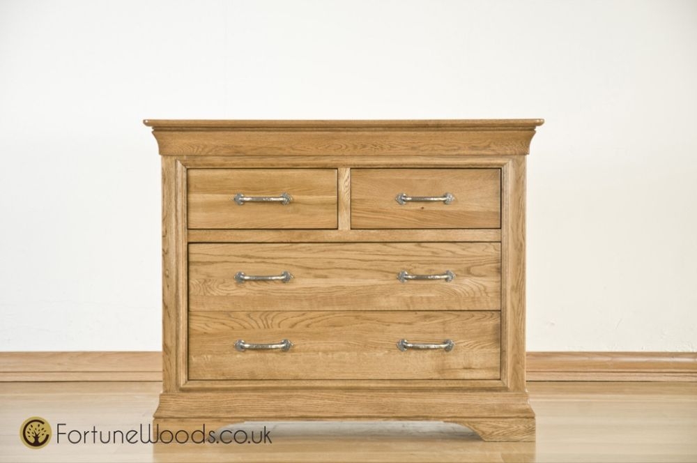 Product photograph of Lyon Oak 2 2 Drawer Chest from Choice Furniture Superstore.