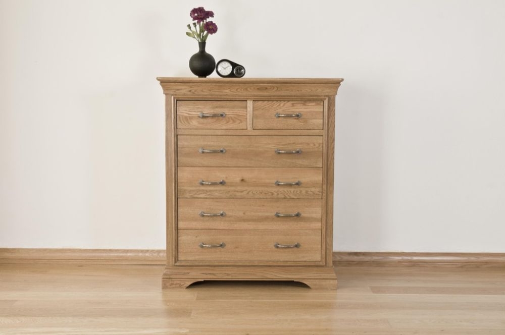 Product photograph of Lyon Oak 4 2 Drawer Chest from Choice Furniture Superstore.