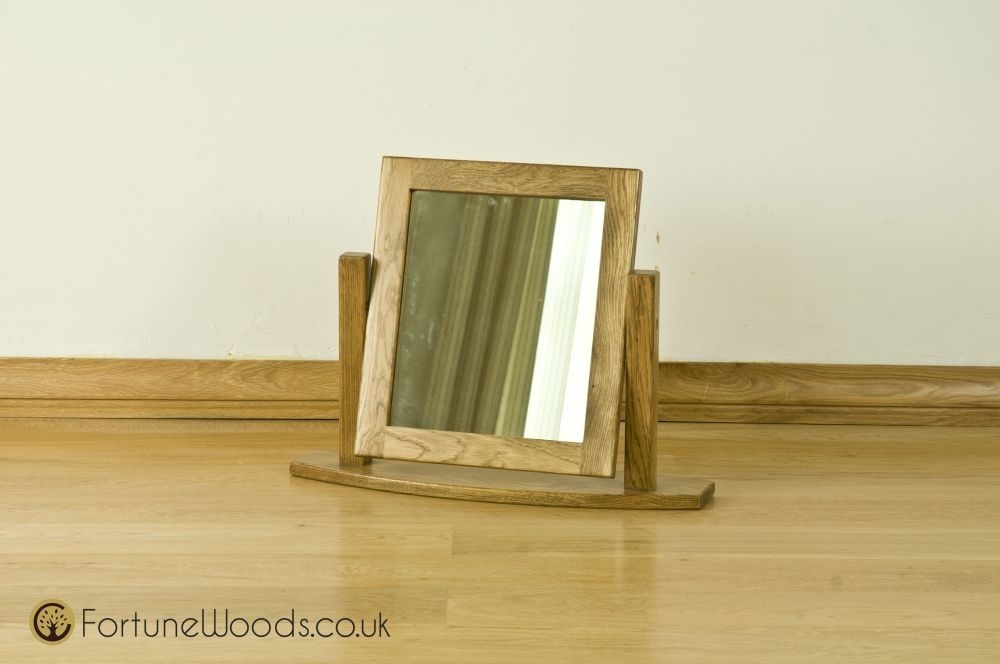 Product photograph of Lyon Oak Dressing Mirror from Choice Furniture Superstore.