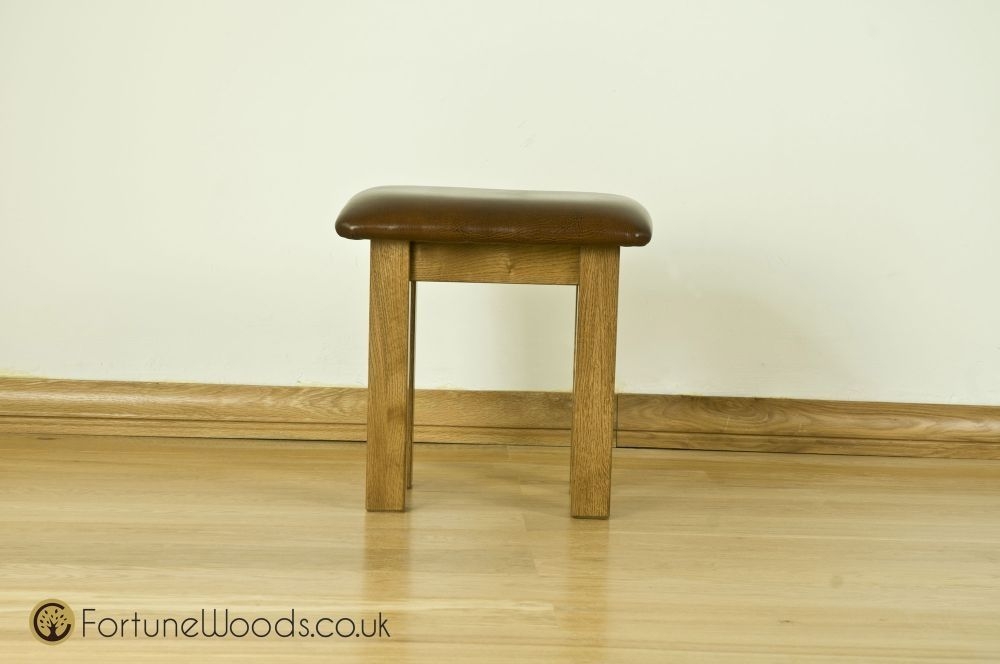 Product photograph of Lyon Oak Dressing Stool from Choice Furniture Superstore.