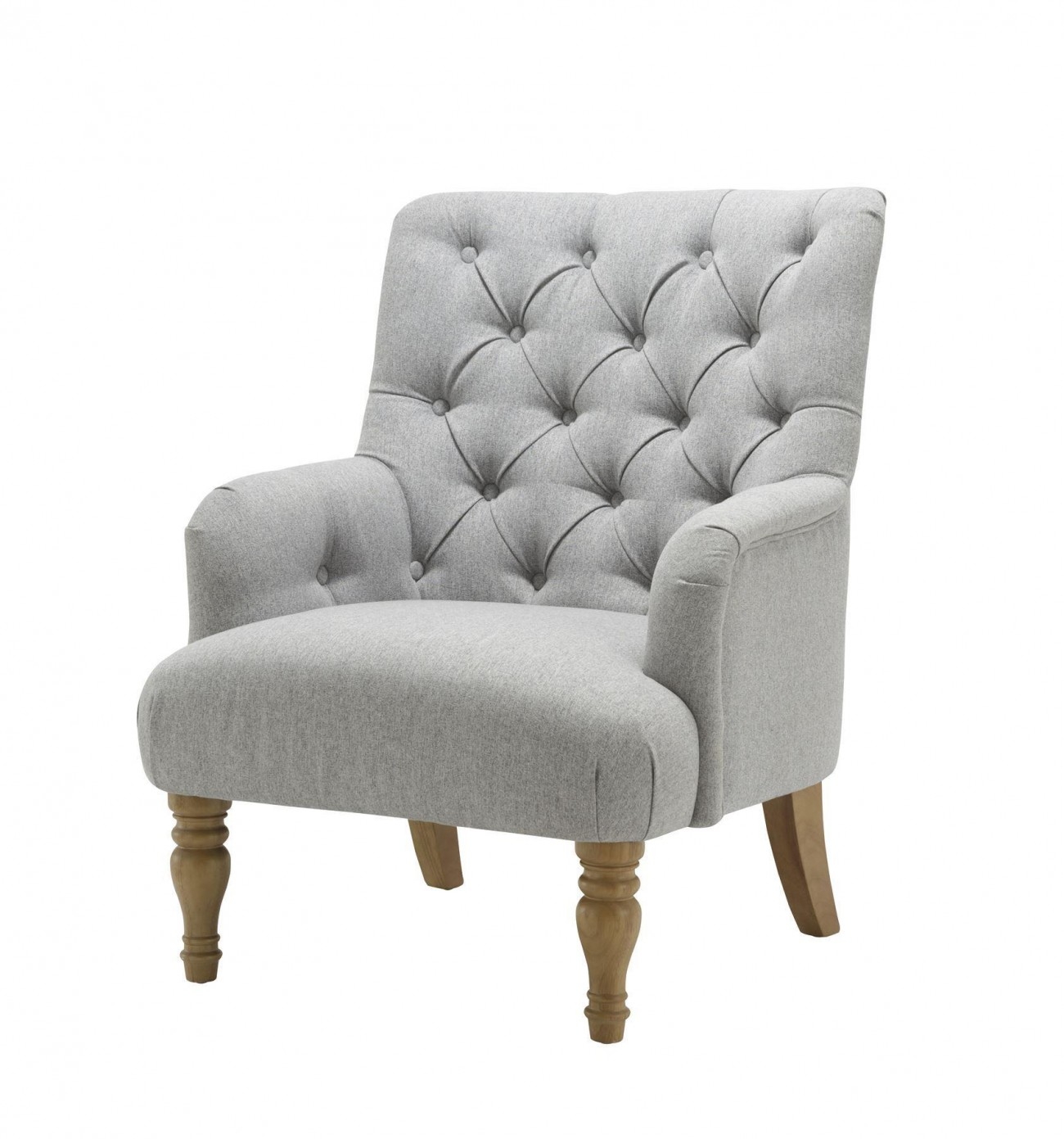 Product photograph of Padstow Fabric Button Back Occasional Armchair - Comes In Grey And Wheat Options from Choice Furniture Superstore.