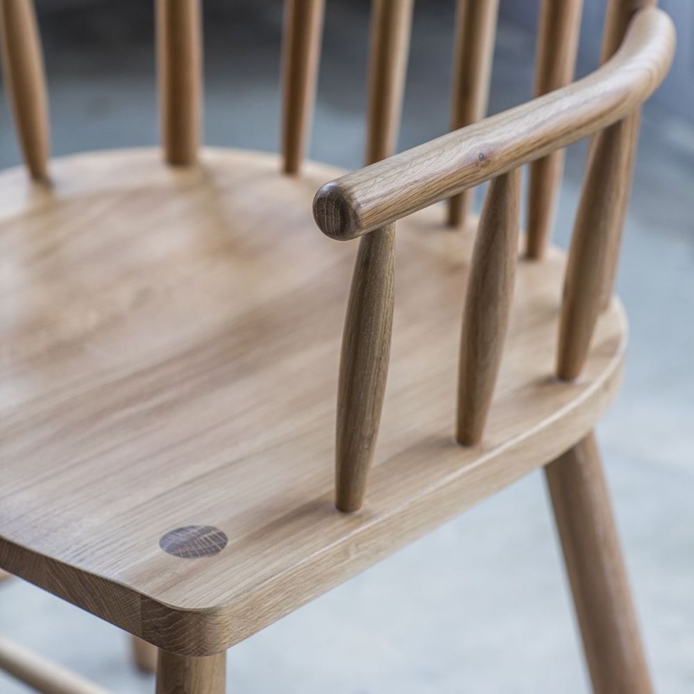 Product photograph of Armagh Oak Carver Dining Chair Sold In Pairs from Choice Furniture Superstore.