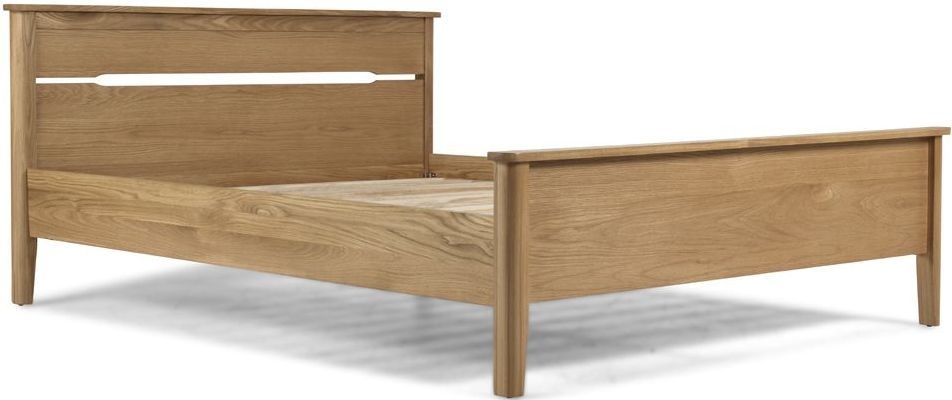 Product photograph of Bresca Scandi Style Oak Bed Frame Low Foot End - Curved Edges from Choice Furniture Superstore.
