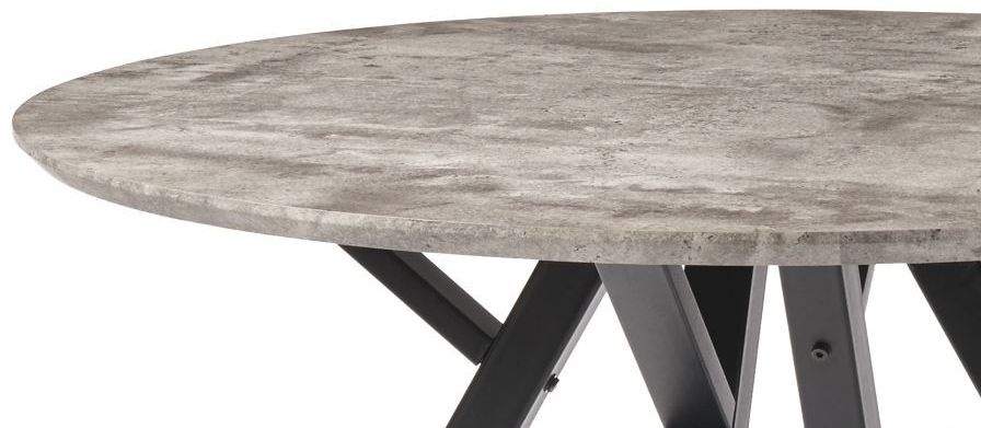 Product photograph of Tetro Concrete Effect Round Dining Table - 4 Seater from Choice Furniture Superstore.