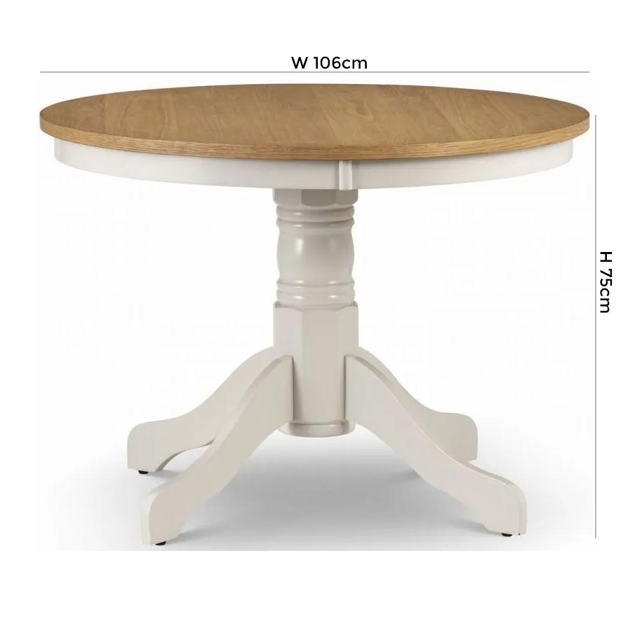 Product photograph of Davenport Ivory Lacquered Round Dining Table - 2 Seater from Choice Furniture Superstore.