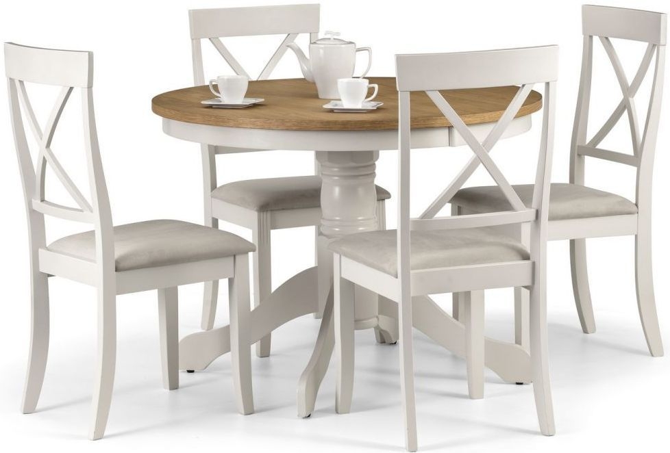 Product photograph of Davenport Ivory Lacquered Round Dining Table - 2 Seater from Choice Furniture Superstore.