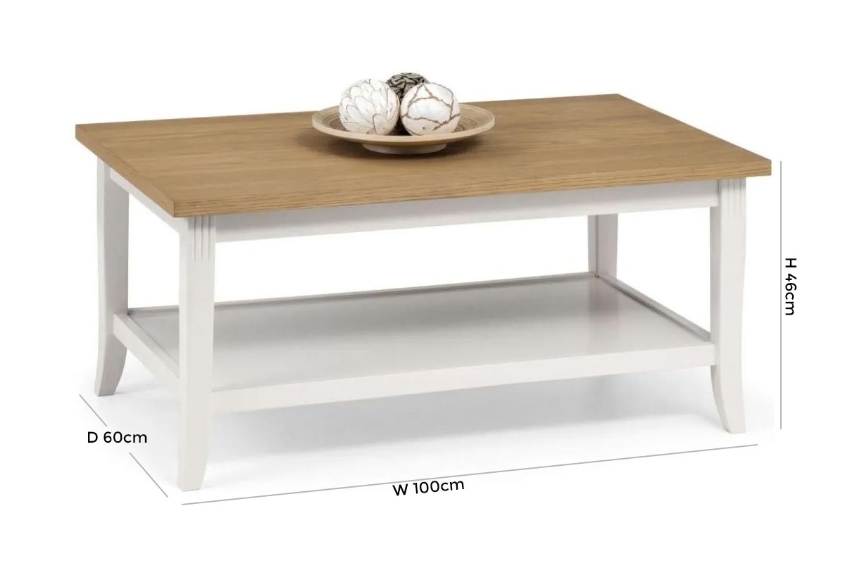 Product photograph of Davenport Ivory Lacquered Coffee Table from Choice Furniture Superstore.