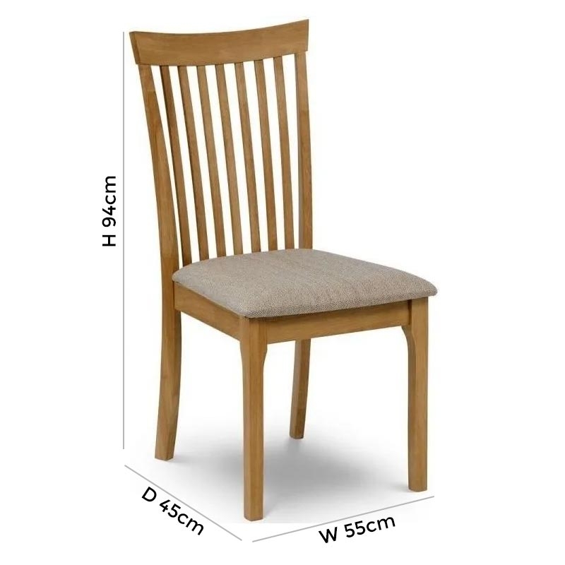 Product photograph of Ibsen Oak Dining Chair Sold In Pairs from Choice Furniture Superstore.
