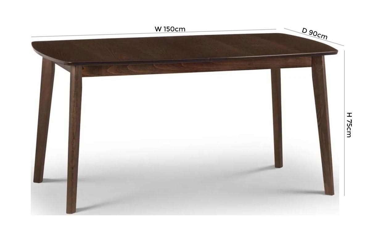 Product photograph of Kensington Walnut 6-8 Seater Extending Dining Table from Choice Furniture Superstore.