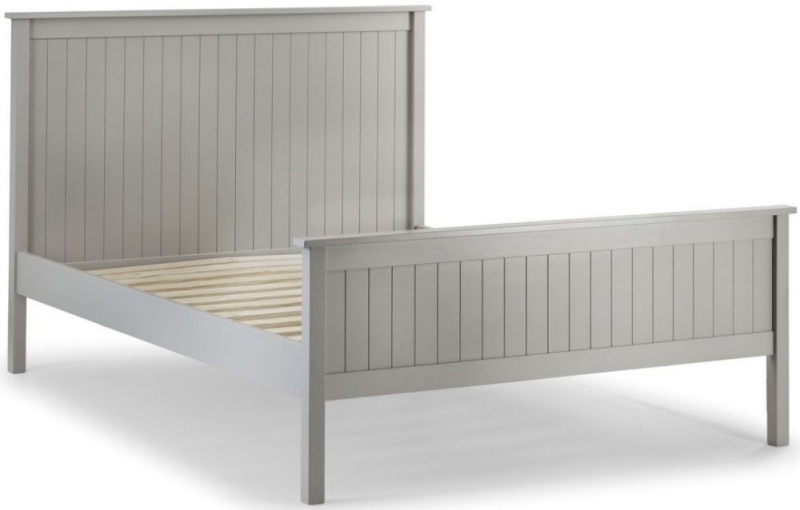 Product photograph of Maine Dove Grey Pine Bed - Comes In Single Double And King Size from Choice Furniture Superstore.