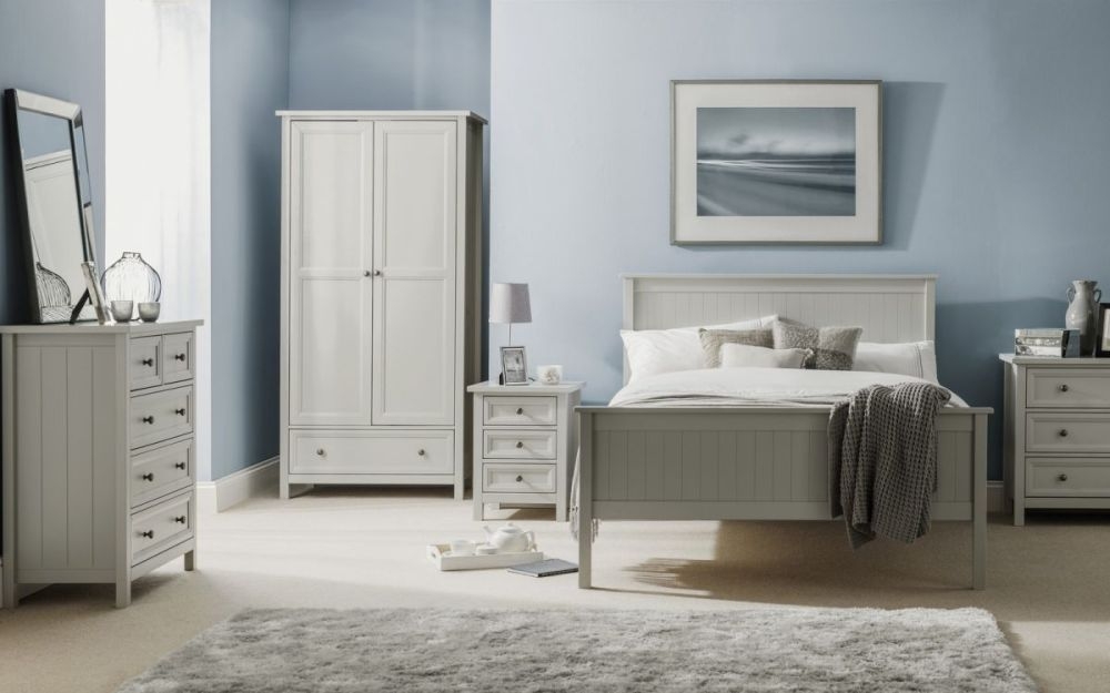 Product photograph of Maine Grey 3 Door 2 Drawer Wardrobe from Choice Furniture Superstore.