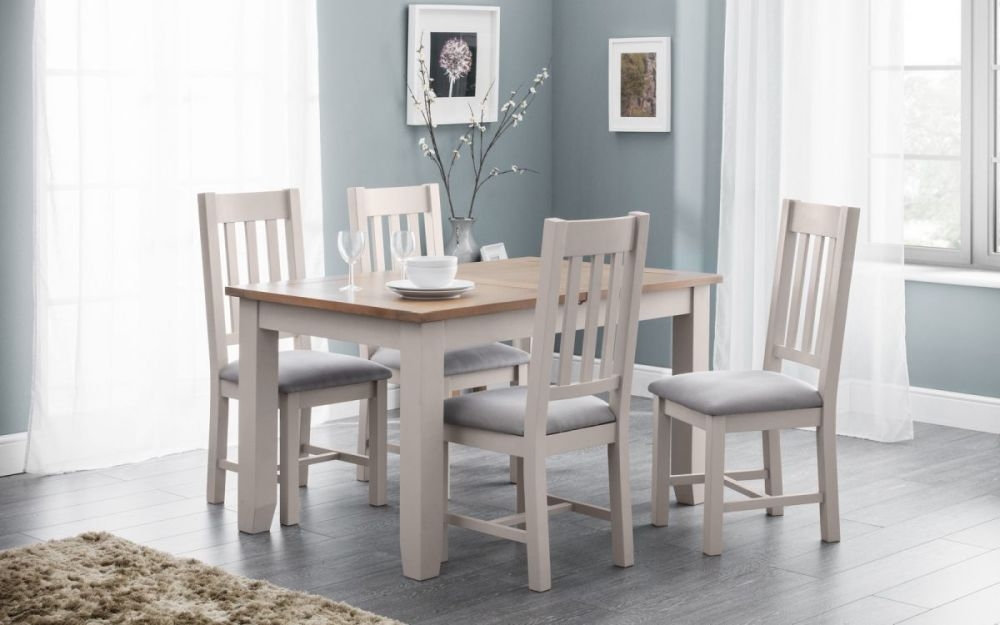Product photograph of Richmond Elephant Grey 4 Seater Extending Dining Table from Choice Furniture Superstore.
