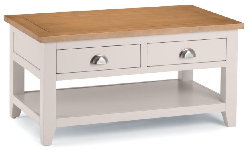 Product photograph of Richmond Elephant Grey 2 Drawer Coffee Table from Choice Furniture Superstore.