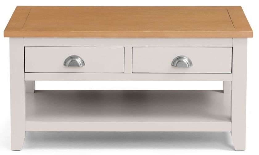 Product photograph of Richmond Elephant Grey 2 Drawer Coffee Table from Choice Furniture Superstore.