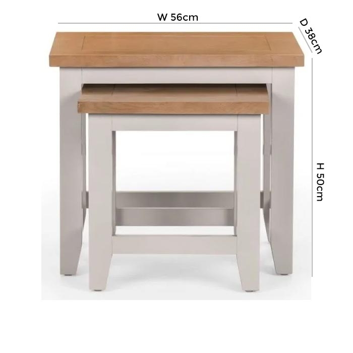 Product photograph of Richmond Elephant Grey Nest Of 2 Tables from Choice Furniture Superstore.