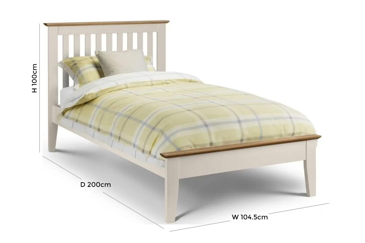 Product photograph of Salerno Ivory Painted Bed - Comes In Single Double And King Size from Choice Furniture Superstore.