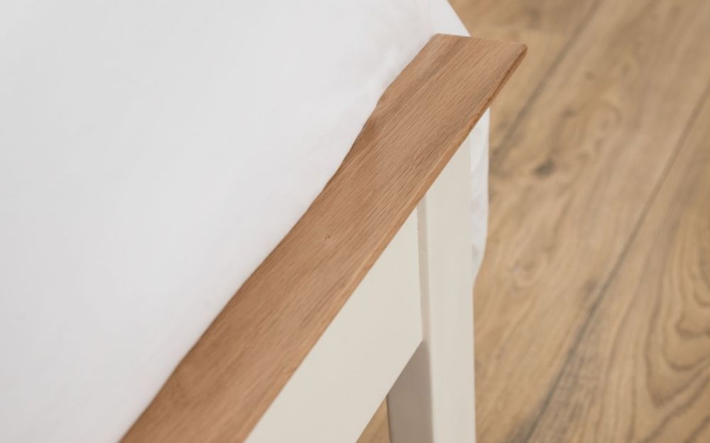 Product photograph of Salerno Ivory Painted 1 Drawer Bedside Cabinet from Choice Furniture Superstore.