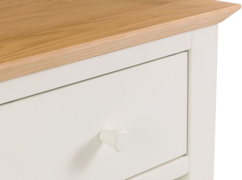 Product photograph of Salerno Ivory Painted Oak 4 Drawer Chest from Choice Furniture Superstore.