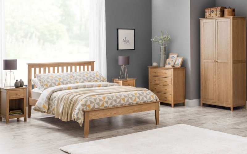 Product photograph of Salerno Oak Bed - Comes In Single Double And King Size from Choice Furniture Superstore.
