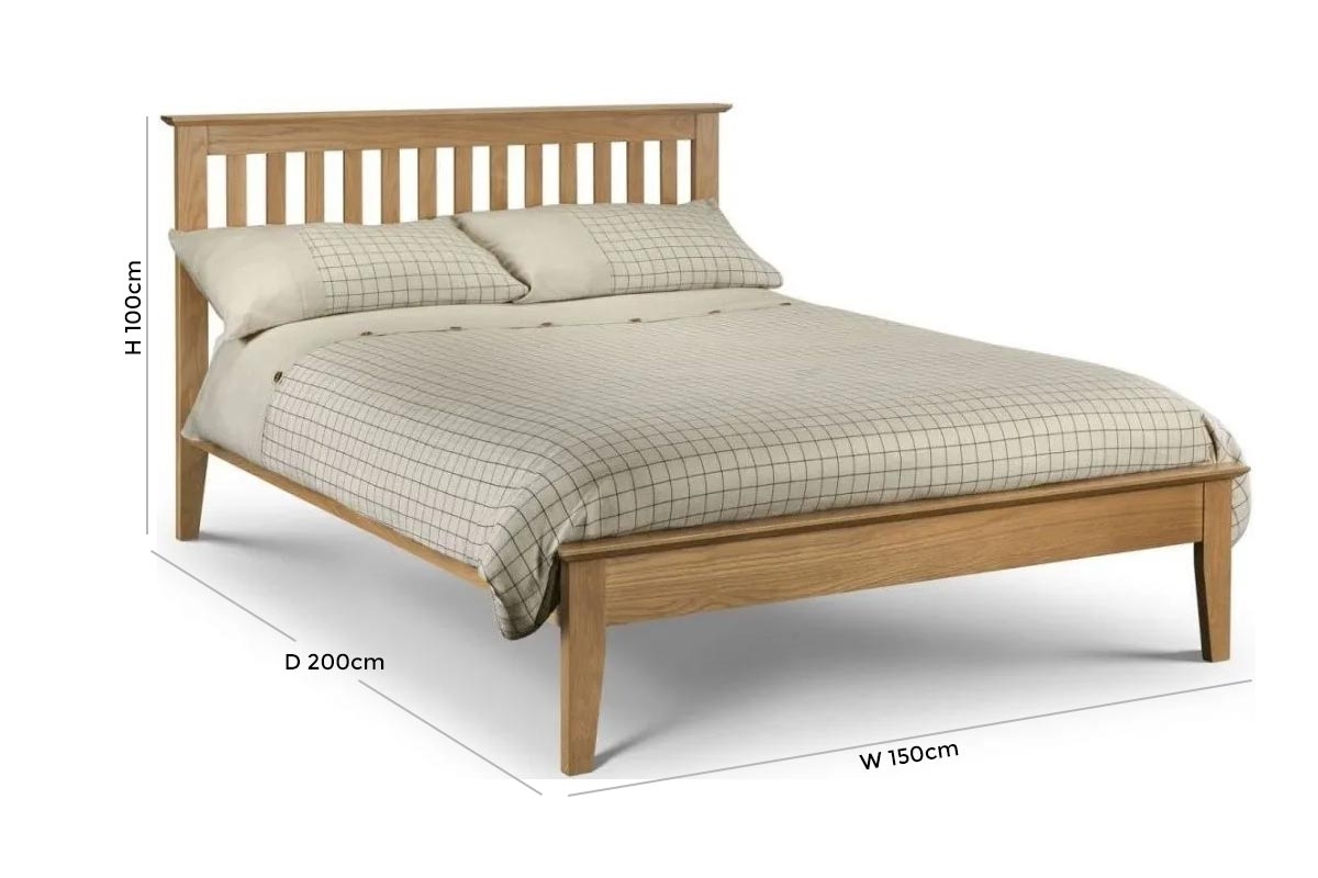 Product photograph of Salerno Oak Bed - Comes In Single Double And King Size from Choice Furniture Superstore.