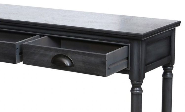 Product photograph of Delta Grey 3 Drawer Large Console Table from Choice Furniture Superstore.