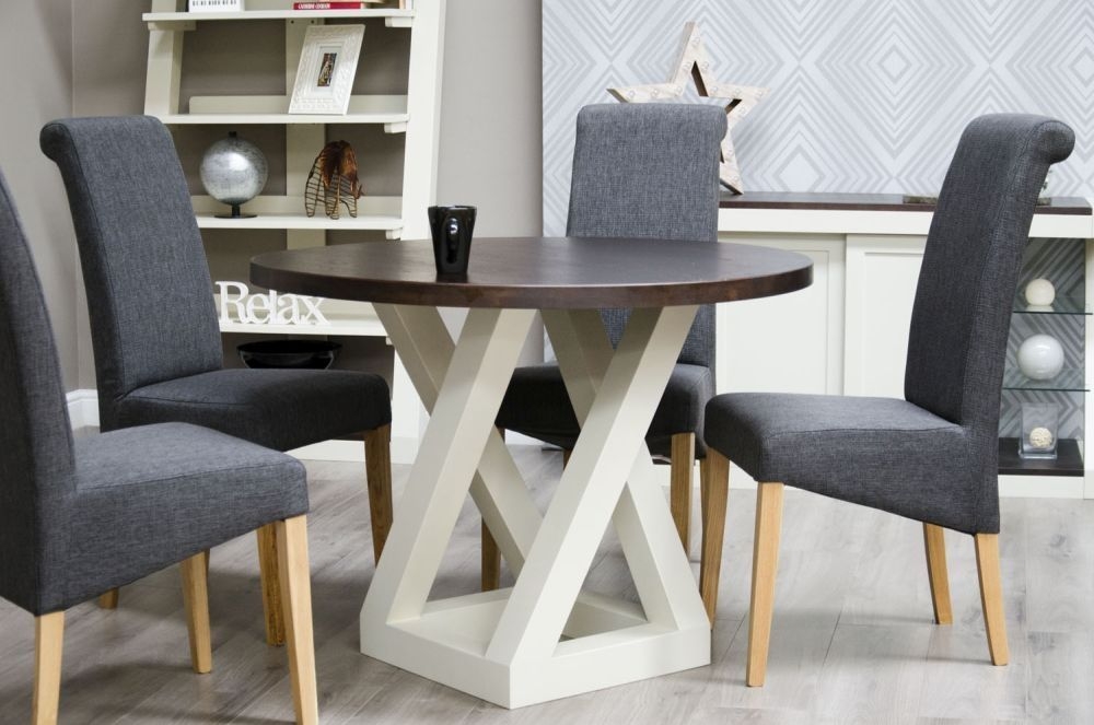 Product photograph of Homestyle Gb Z Painted Round Dining Table from Choice Furniture Superstore.