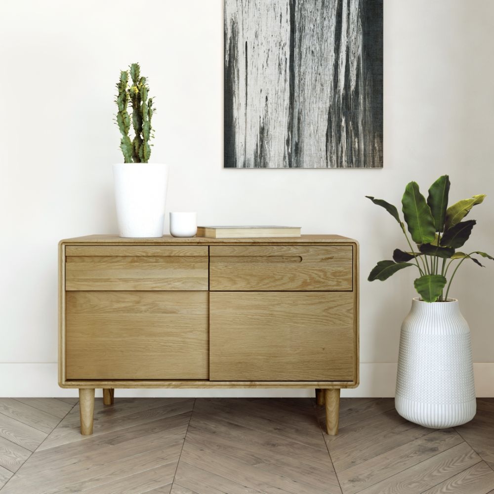 Product photograph of Homestyle Gb Scandic Oak Small Cabinet from Choice Furniture Superstore.