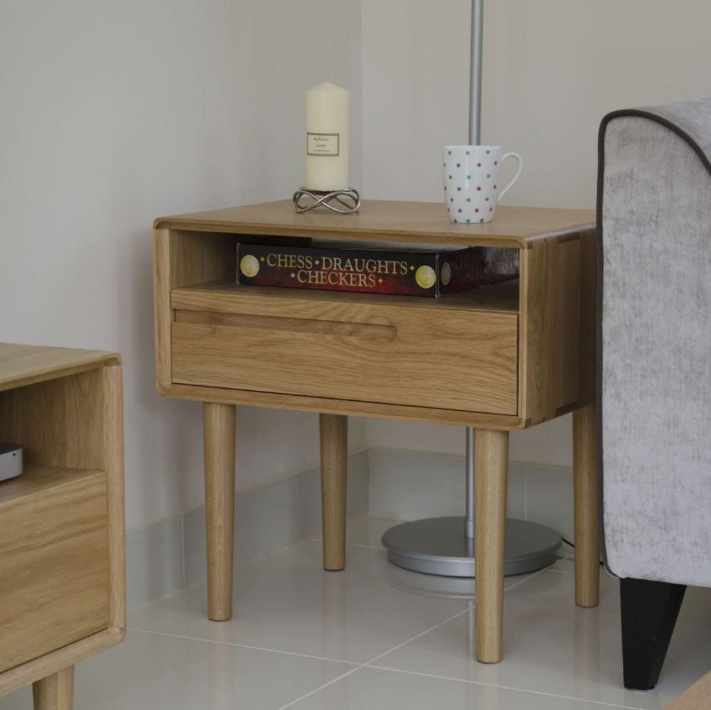 Product photograph of Homestyle Gb Scandic Oak Lamp Table from Choice Furniture Superstore.