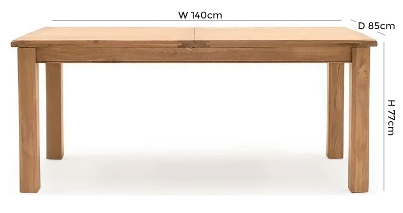 Product photograph of Vida Living Breeze Oak 140cm-180cm Extending Dining Table from Choice Furniture Superstore.