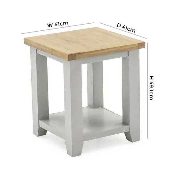 Product photograph of Vida Living Ferndale Grey Painted Lamp Table from Choice Furniture Superstore.