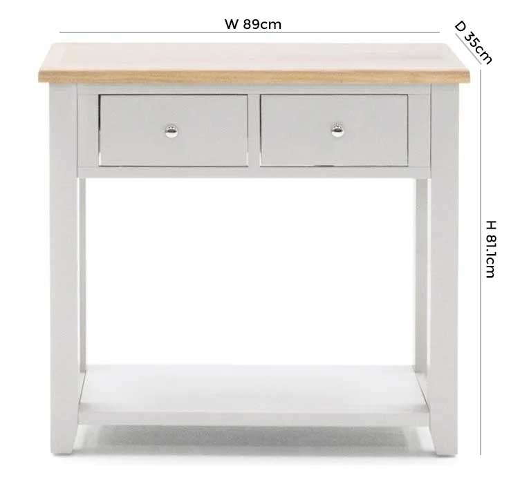 Product photograph of Vida Living Ferndale Grey Painted Console Table from Choice Furniture Superstore.