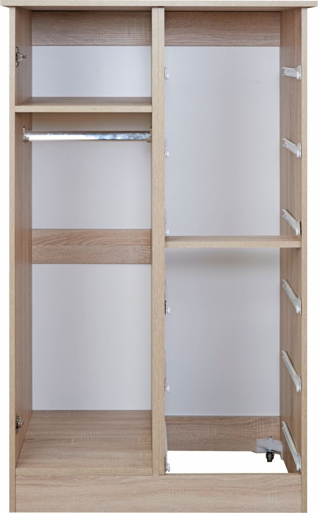 Product photograph of Sherwood Porcelain 1 Door Midi Wardrobe from Choice Furniture Superstore.