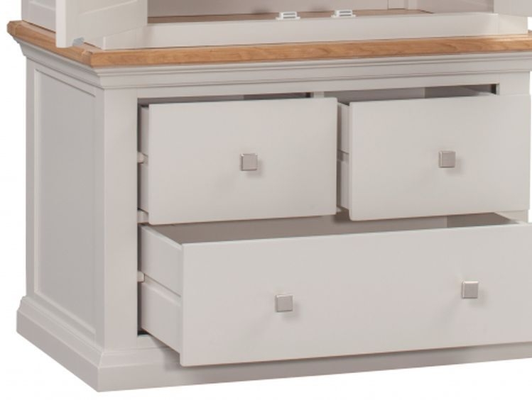 Product photograph of Homestyle Gb Cotswold Oak And Painted 2 Door 3 Drawer Wardrobe from Choice Furniture Superstore.