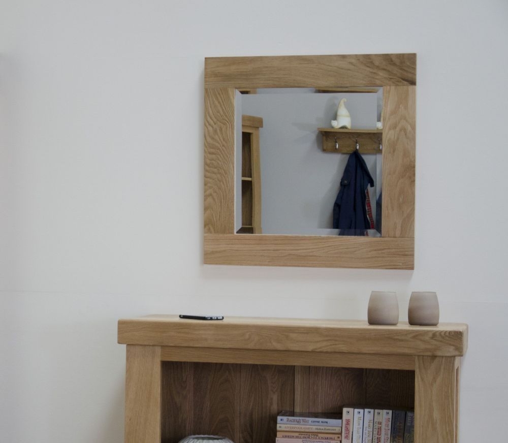 Product photograph of Homestyle Gb Lyon Oak Square Mirror from Choice Furniture Superstore.