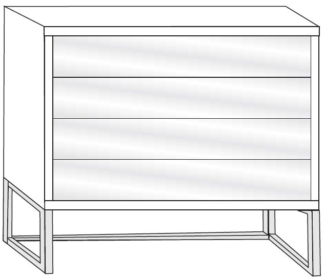 Product photograph of Wiemann Vigo 4 Drawer Chest In Champagne - 80cm from Choice Furniture Superstore.