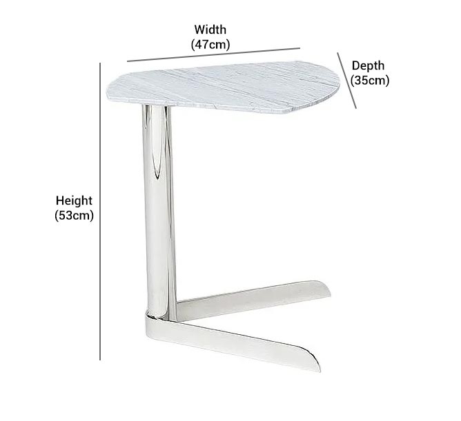 Product photograph of Stone International Duck Accent Table - Marble And Polished Steel from Choice Furniture Superstore.