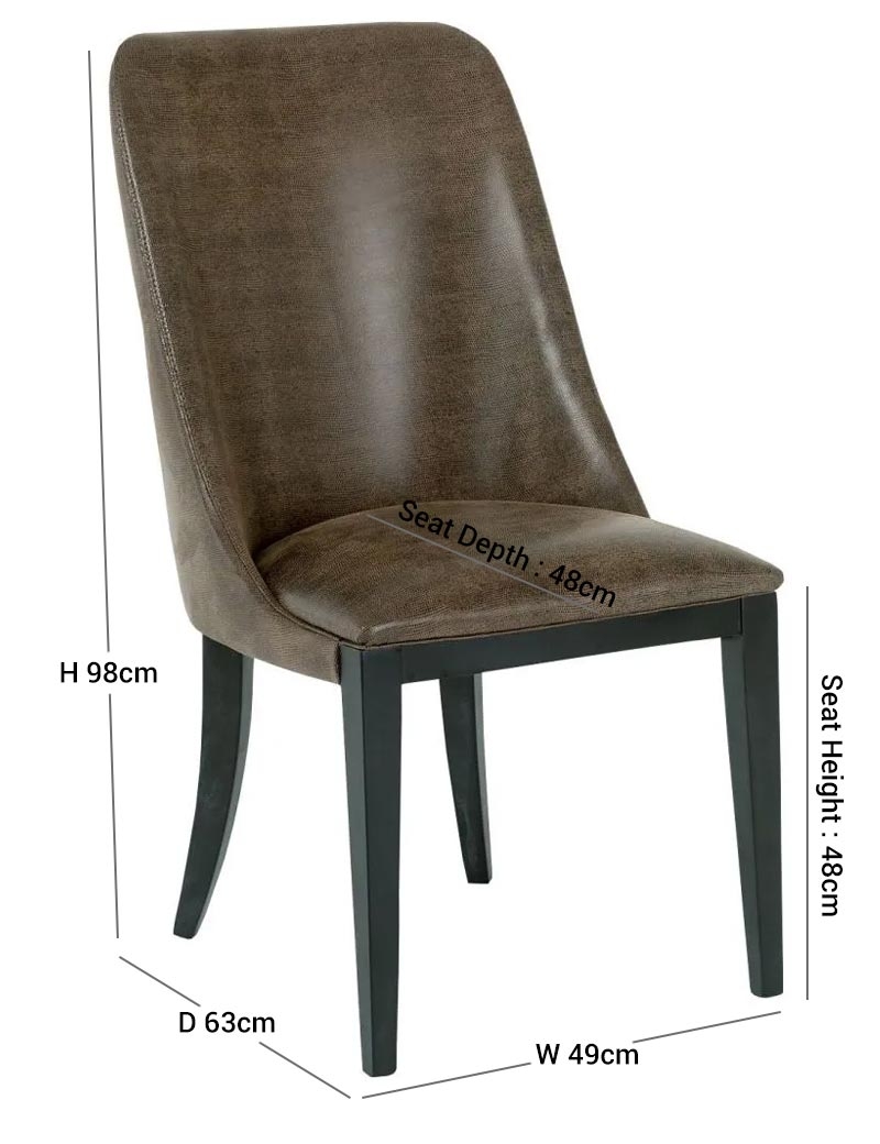 Product photograph of Stone International Flavia Leather Dining Chair With Wenge Leg from Choice Furniture Superstore.